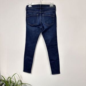 Express Mid Rise Stretch Dark Denim Leggings OS